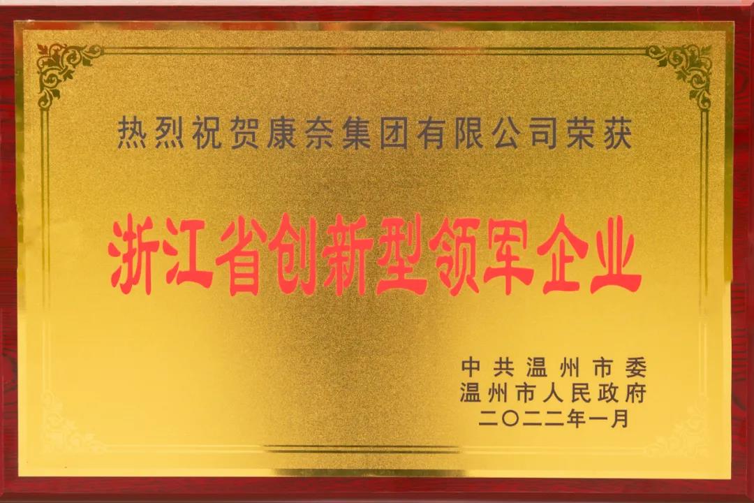 喜讯！康奈集团荣列浙江省创新型领军企业榜单